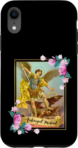 Vista 25 de Funda protectora para iPhone 17, diseño de ángel de la iglesia católica de San Miguel Arcángel