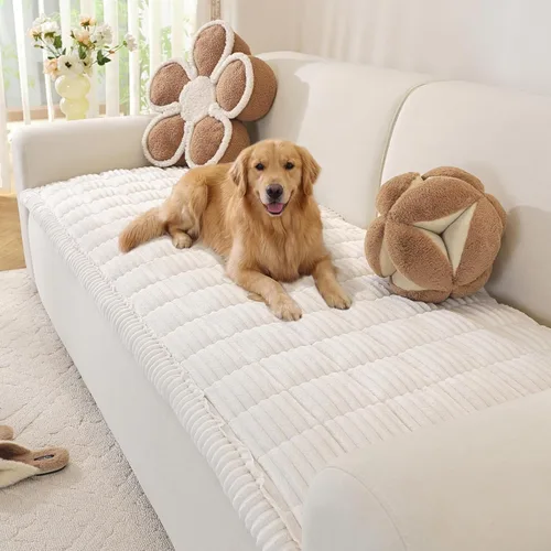Vista 45 de OstepDecor Funda de sofá para perros, funda de sofá lavable antideslizante para mascotas, funda de sofá suave para sofá, sofá biplaza y seccional