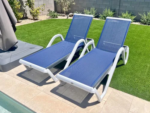 Vista 12 de PURPLE LEAF Juego de 2 sillones para exteriores con reposabrazos para Azul real (con brazos)