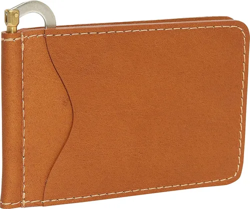 Vista 5 de Piel Leather Clip de dinero plegable, Saddle, talla única , Clip de dinero plegable