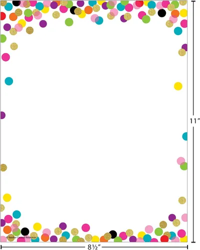 Vista 3 de Papel para computadora con confeti