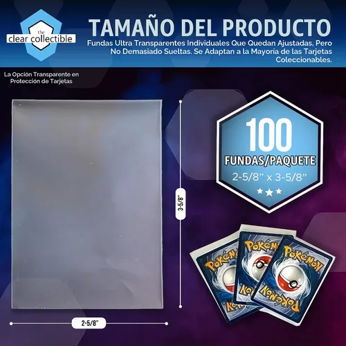 Vista 2 de Fundas Penny para Tarjetas Coleccionables - 3,000 unidades - 2-5/8" x 3-5/8" (67mm x 92mm) - Fundas transparentes para tarjetas de colección
