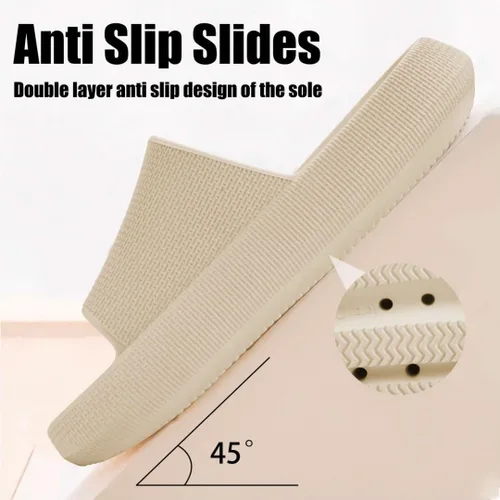 Vista 5 de Sandalias Cloud para mujeres y hombres,Sandalias de baño con almohadilla,Zapatos de plataforma de suela gruesa antideslizante EVA
