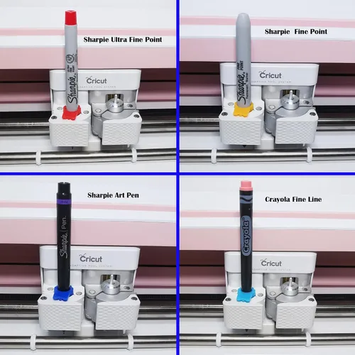 Vista 4 de Juego de 8 paquetes de adaptadores de bolígrafo/marcador compatibles con Cricut (Explore Air, Air 2, Air 3 y Maker, Maker 3), adaptador de bolígrafo