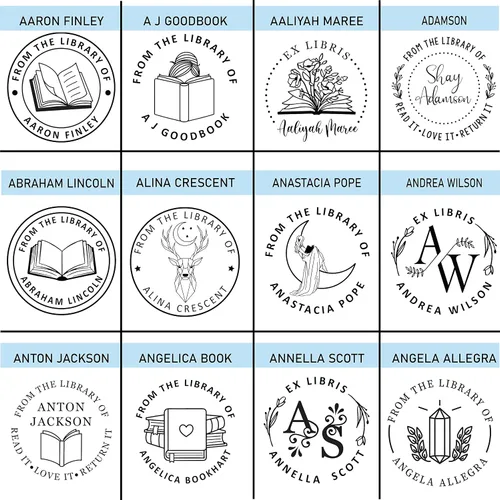 Vista 4 de Grabado de libro personalizado, regalo personalizado de la biblioteca de, ex libris, este libro pertenece a las flores que salen del libro