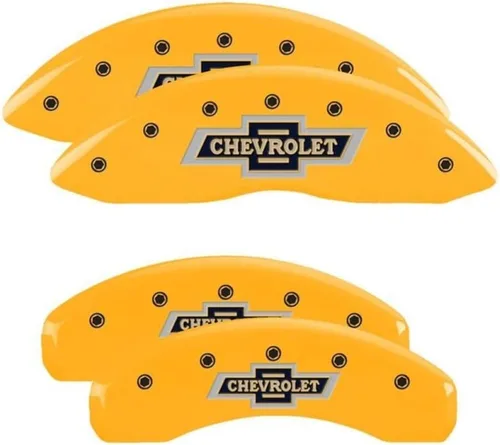 Vista 8 de MGP Caliper Covers Chevy Silverado 1500 2014-2018 - Juego delantero y trasero - Negro