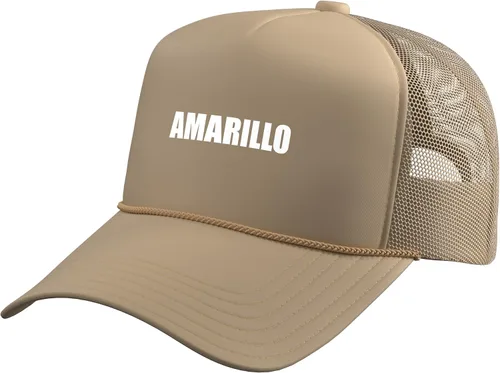 Vista 8 de Sombrero de camionero amarillo con espalda de malla ajustable