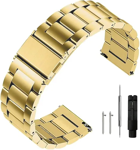 Vista 11 de Correa de reloj de acero inoxidable de liberación rápida, pulsera de metal mate cepillada premium, 16 mm, 18 mm, 20 mm, 22 mm, 24 mm, correa