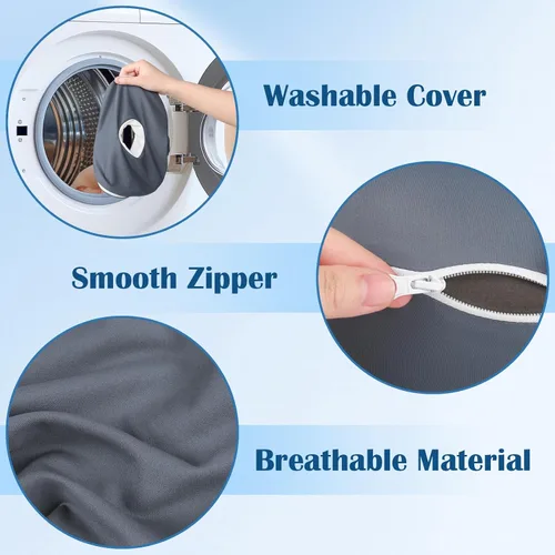 Vista 4 de SweetSlubr Almohada de rodilla para dormir de lado, almohada de piernas para aliviar el dolor de ciática, almohada ergonómica de espuma