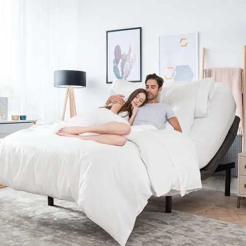 Vista 7 de Nestl Marco de Cama Ajustable, Marco de Cama de Masaje Ajustable de Espacio Cero, Base de Cama Ajustable con Masaje de Cabeza y Pies, Control Remoto
