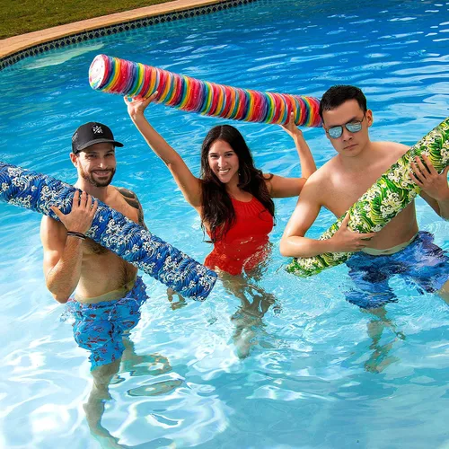 Vista 3 de IMMERSA Fideos de piscina jumbo, revestimiento de vinilo suave a base de agua de alta calidad y fideos de espuma resistentes a los rayos UV