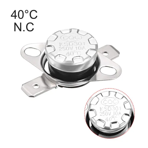 Vista 104 de uxcell KSD301 Termostato 32.0 °F/32 ° F 10 A Normalmente Cerrado N.C Ajuste Snap Disc Interruptor de temperatura para microondas, horno, cafeteras 2