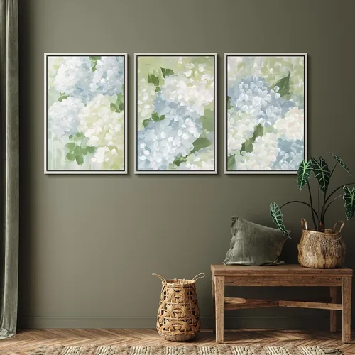 Vista 379 de SIGNFORD - Set de obras de arte en lienzo enmarcado para pared, ilustraciones abstractas de neblina del desierto en tonos neutros beige y marrón