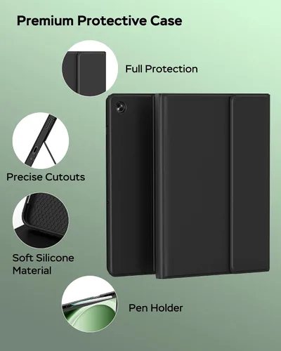 Vista 7 de Funda para Samsung Galaxy Tab A9/A11 Plus con teclado, para A9+ 2023/A11+ 2025 11 pulgadas, funda para tableta con teclado inalámbrico desmontable
