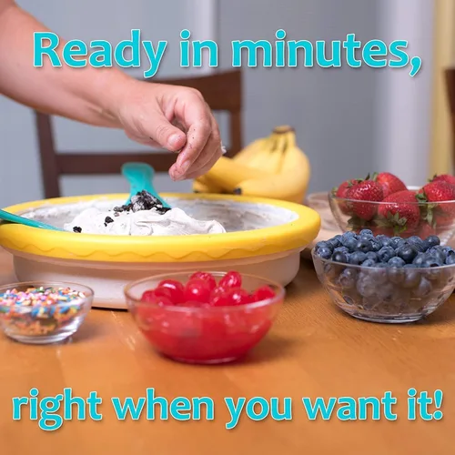 Vista 4 de Máquina de helado - Golosinas congeladas en minutos - Ice Cream Time Pan - Yogur congelado, sorbete, gelato - Diversión familiar, alternativa