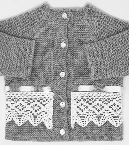 Vista 4 de Conjunto de ropa de punto para bebé recién nacido, traje de punto para niños y niñas