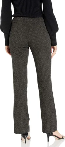 Vista 3 de SLIM-SATION Womens Pull on Elastic Waist Boot Cut Pattern Jacquard Pant
