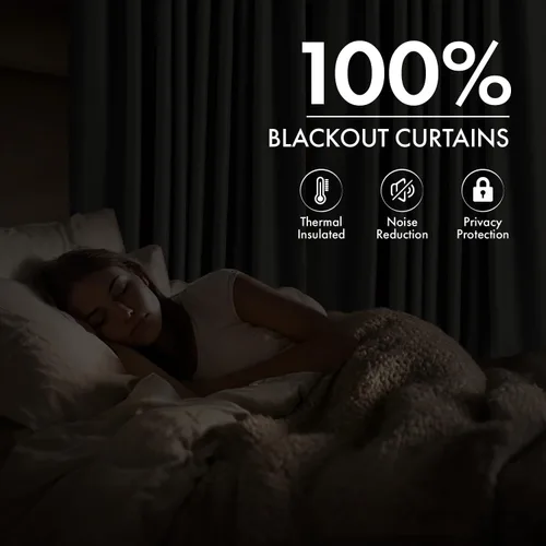 Vista 2 de MIULEE Cortinas de lino 100% opacas para dormitorio, 40 pulgadas de ancho x Marrón Oscuro