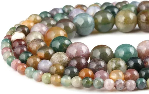Vista 31 de Cuentas redondas africanas de turquesa natural de 4 mm para hacer joyas, piedras preciosas naturales, hebra semipreciosa, 15 pulgadas