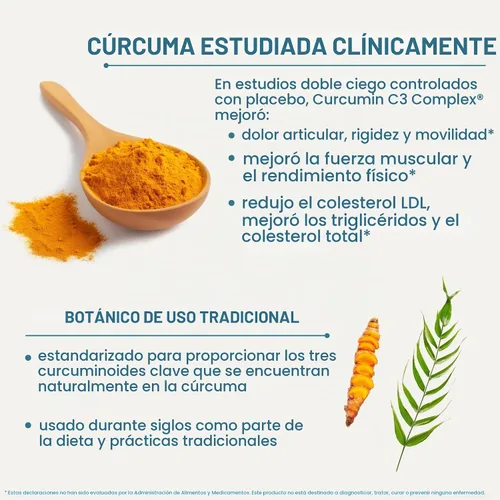 Vista 4 de Igennus Complejo de Curcumina C3 de absorción rápida, estandarizado, 90