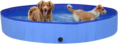 Vista 10 de SKM Piscina Plegable para Perros Rojo 31.5"x7.9" PVC