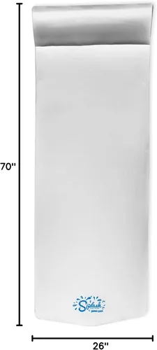 Vista 9 de TRC Recreation Foam Swimming Pool Float, Floating Water Lounger, Splash 1.25” Blanco