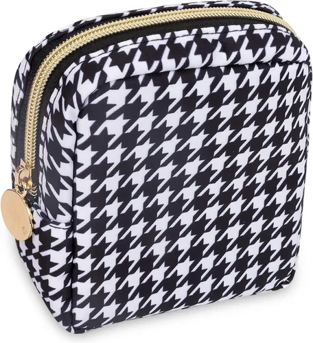 Vista 66 de izuzta Nylon Lager Pequeño Slim Mini Maquillaje Bolsa Organizador, Beige, Viajes