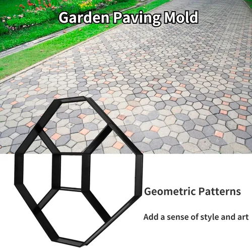 Vista 3 de Jovenn Walk Stone Maker, molde de pavimentación reutilizable para hormigón Pathmate Stone Mold Walk Maker para jardín, patio, para trabajadores