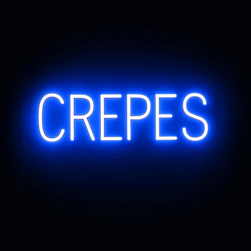 Vista 54 de SpellBrite Señal de PHO para restaurantes Señalización LED azul para restaurantes con LED de neón para empresas 13.2 x 6.3 pulgadas