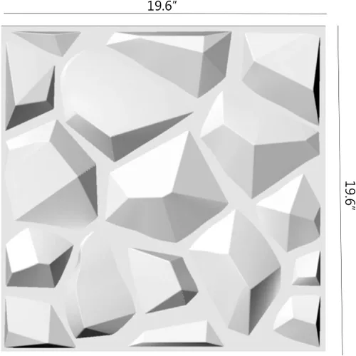 Vista 3 de Kingsman - Paneles de pared 3D de 19.6 pulgadas x 19.6 pulgadas x 1 pulgadas (10 unidades), color blanquecino, material de fibra vegetal ECO