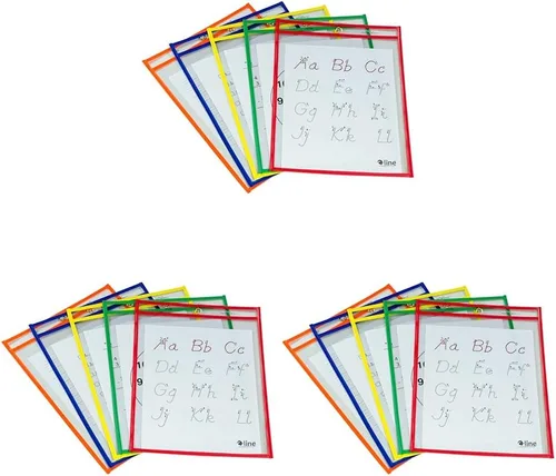 Vista 11 de Juego de crayones y hojas para colorear de borrado en seco de tamaño grande de C-Line