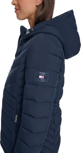 Vista 4 de Tommy Hilfiger Chaqueta acolchada ligera y plegable esencial para mujer Classic Chevron Navy