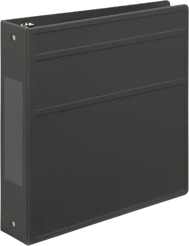 Vista 28 de Carstens Carpeta de 3 Anillos de Servicio Pesado de 2 Pulgadas - Apertura Lateral, Negro, Plástico Duradero, Anillos Sin Espacios, Cubiertas