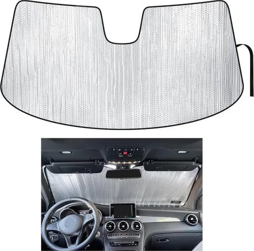 Vista 11 de Parasol reflectante para asiento delantero de ventana lateral, ajuste personalizado para Mercedes Benz GLC Class 4Dr Coupé 2016 2017 2018 2019 2020