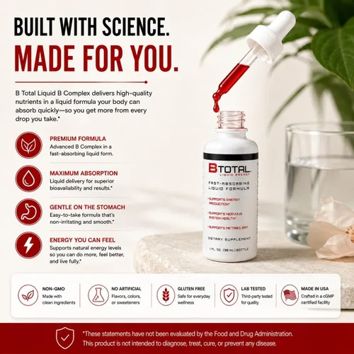 Vista 4 de The B-Total Solution - Vitaminas B sublinguales - Twin Pak Fast sublingual liquid B-complex with B12 for energy, brain & focus - vegetarian berry
