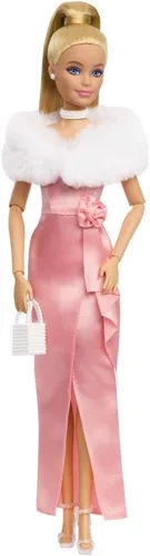 Vista 5 de Barbie Muñeca de moda de noche encantada en vestido rosa, Mattel Replay The Classics Collection