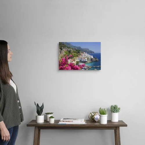 Vista 2 de Italia, Campania, Costa de Amalfi, Amalfi, lienzo para pared, obra de arte