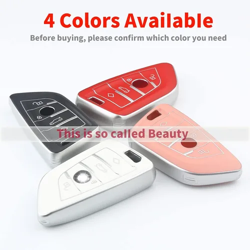 Vista 4 de Funda para llavero BMW, forma de hoja para BMW Series 1, 2, 5, 7, X1, X3, X5, X6