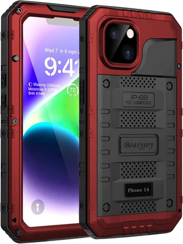 Vista 33 de Beasyjoy Funda impermeable de metal para iPhone 11, resistente, a prueba de golpes, a prueba de polvo, protección resistente, pantalla incorporada