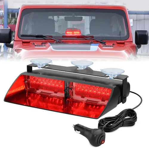 Vista 11 de Nilight 16LED Amber Dash Strobe Light Cigarette Lighter Plug Ámbar