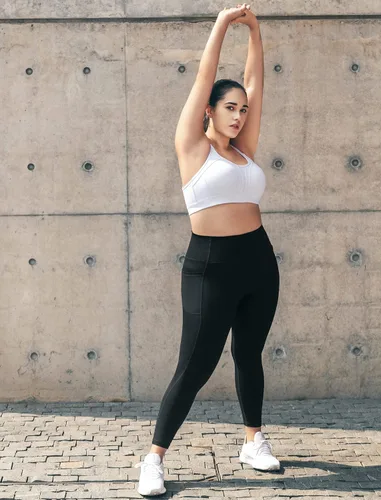 Vista 8 de Yvette Sports Bra High Impact Adjustable Criss Cross Back, Full Support for Large Bust No Bounce