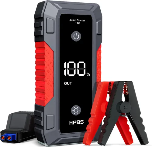 Vista 10 de Arrancador de 6000A con compresor de aire, arrancador de batería de automóvil portátil con inflador de neumáticos de 150 PSI para motores de hasta