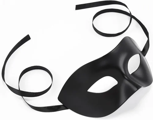 Vista 6 de TRIFUNESS Máscara de mascarada para hombre, máscara griega romana veneciana para Mardi Gras, fiesta de graduación de Halloween