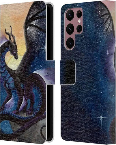 Vista 53 de Head Case Designs Officially Licensed Carla Morrow Galactic Entrancement Dragons Leather Wallet Case Compatible with Samsung Galaxy A07 4G