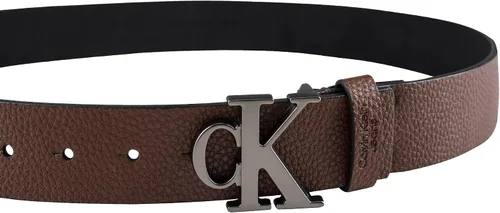 Vista 3 de Calvin Klein Cinturón casual CK con hebilla recortada con monograma para hombre