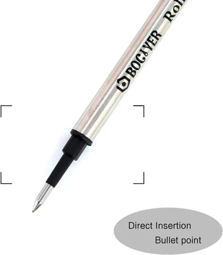 Vista 3 de 20 repuestos de tinta líquida para bolígrafo roller, 0.020 in, tinta negra