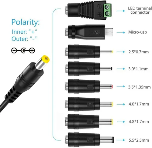 Vista 3 de Belker 12W 3V 4.5V 5V 6V 7.5V 9V 12V Adaptador Universal de Voltaje Ajustable AC/DC Fuente de Alimentación de Corriente para Electrónica Doméstica