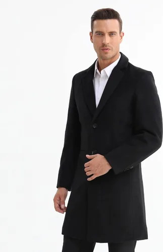 Vista 7 de APTRO Gabardina de lujo de longitud completa para hombre, abrigo largo de lana, rompevientos de invierno
