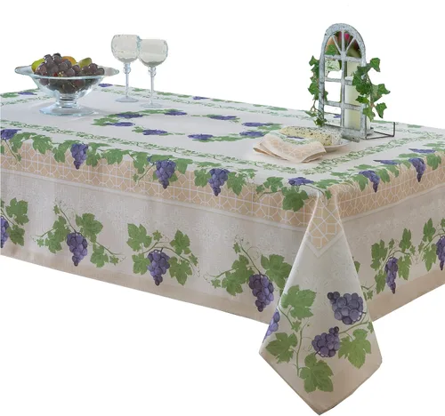Vista 8 de Home Bargains Plus Mantel cuadrado de tela, 52 x 52 pulgadas, vino de Burdeos Provenza, para interiores y exteriores, resistente a las manchas y al