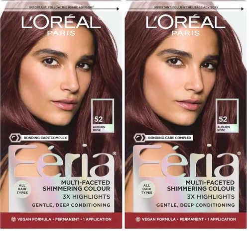 Vista 64 de L'Oreal Paris Feria - Tinte permanente brillante multifacético para el cabello, tinte de alta intensidad para reflejos 3X, 10 negro azabache